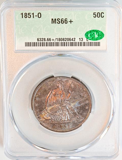 Picture of 1851-O LIBERTY SEATED 50C, NO MOTTO MS66 