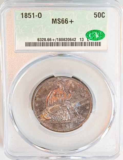 Picture of 1851-O LIBERTY SEATED 50C, NO MOTTO MS66+ 