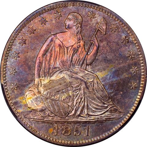 Picture of 1851-O LIBERTY SEATED 50C, NO MOTTO MS66+ 