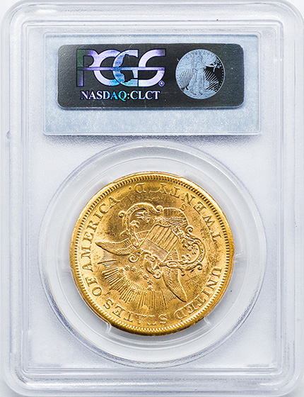 Picture of 1860-S LIBERTY HEAD $20 MS61 