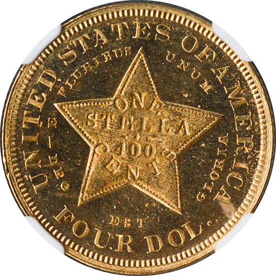 Picture of 1879 $4 STELLA, FLOWING HAIR PR65 