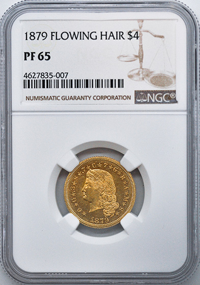 Picture of 1879 $4 STELLA, FLOWING HAIR PR65 