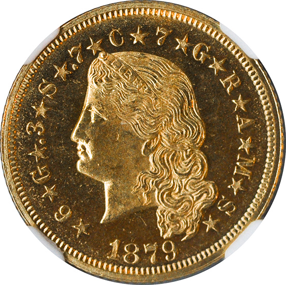 Picture of 1879 $4 STELLA, FLOWING HAIR PR65 