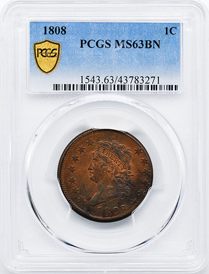 Picture of 1808 CLASSIC HEAD 1C MS63 Brown