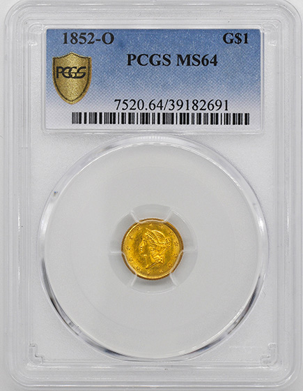 Picture of 1852-O GOLD G$1, TYPE 1 MS64 