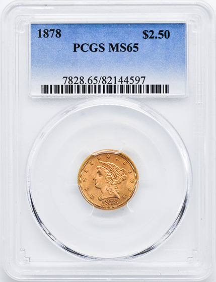 Picture of 1878 LIBERTY HEAD $2.5 MS65 
