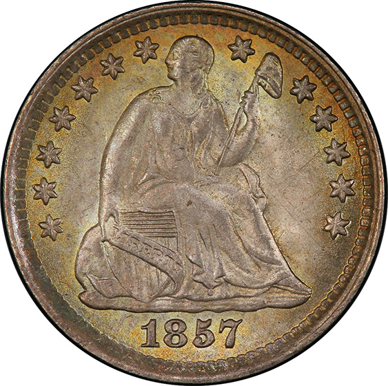 Picture of 1857 LIBERTY SEATED H10C MS67 
