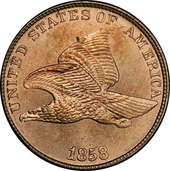 Picture of 1858/7 FLYING EAGLE 1C MS64 