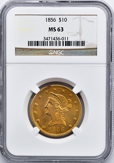 Picture of 1856 LIBERTY HEAD $10 MS63 