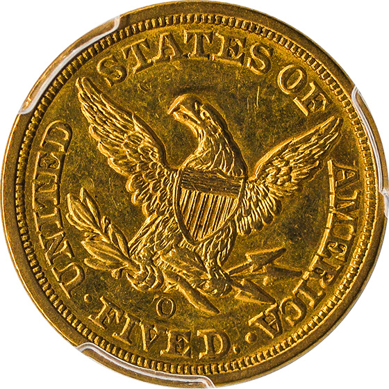 Picture of 1854-O LIBERTY $5 AU55 