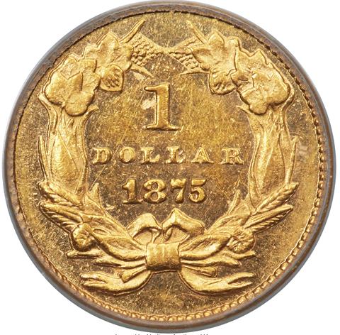 1875 GOLD G$1 MS62