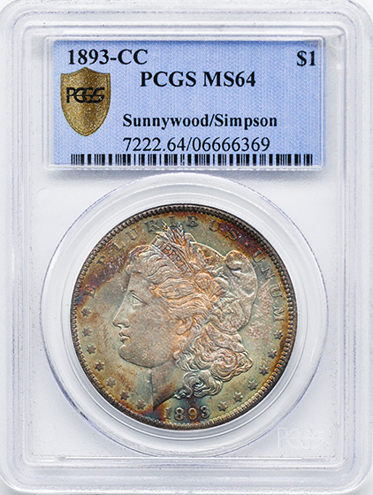 Picture of 1893-CC MORGAN S$1 MS64 