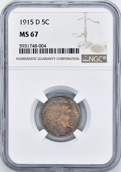 Picture of 1915-D BUFFALO 5C MS67 