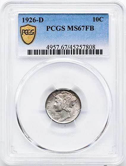 Picture of 1926-D MERCURY 10C MS67 Full Bands