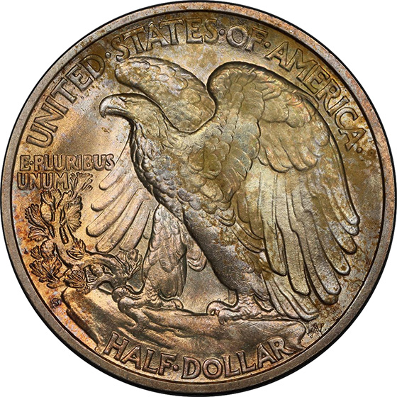 Picture of 1921-S WALKING LIBERTY 50C MS65 