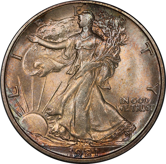 Picture of 1921-S WALKING LIBERTY 50C MS65 