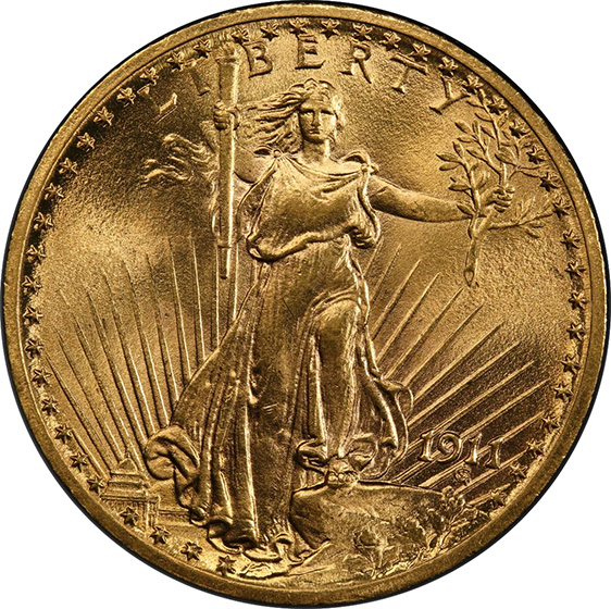 Picture of 1911 ST. GAUDENS $20 MS66 