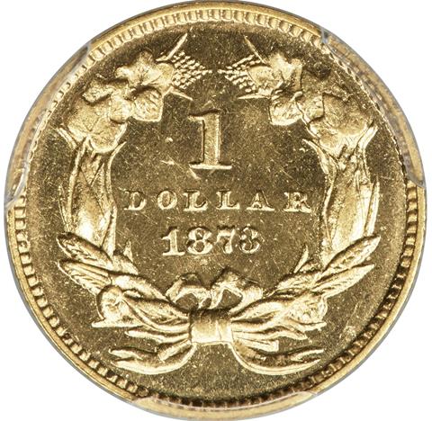1873 GOLD G$1 PR63