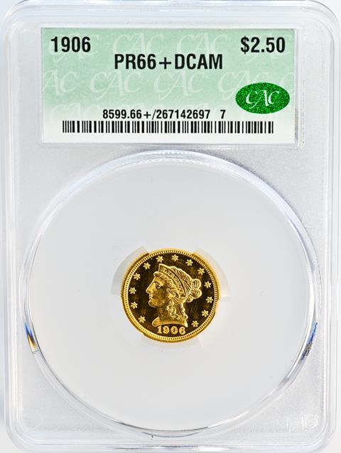 Picture of 1906 LIBERTY HEAD $2.5 PR67 Deep Cameo