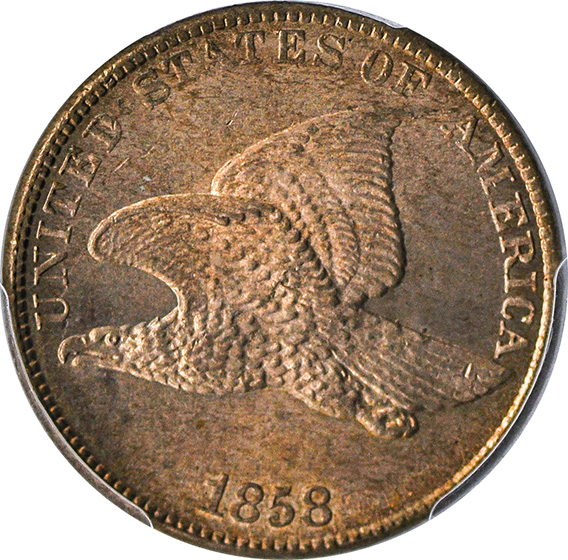 Picture of 1858 FLYING EAGLE 1C MS65 