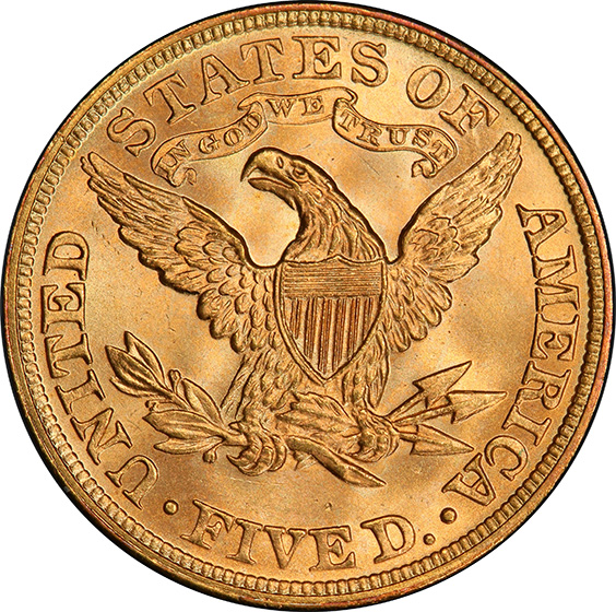 Picture of 1895 LIBERTY $5 MS66 