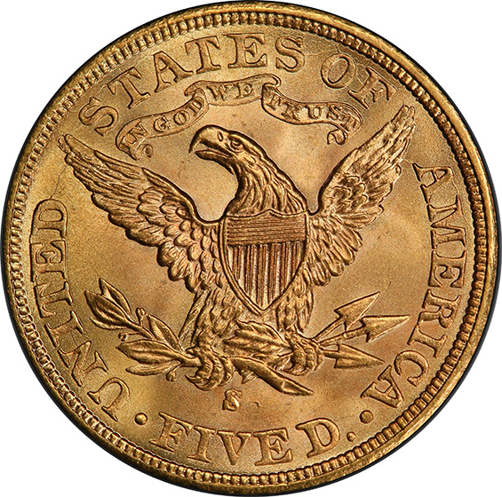 Picture of 1901-S LIBERTY $5 MS67+ 