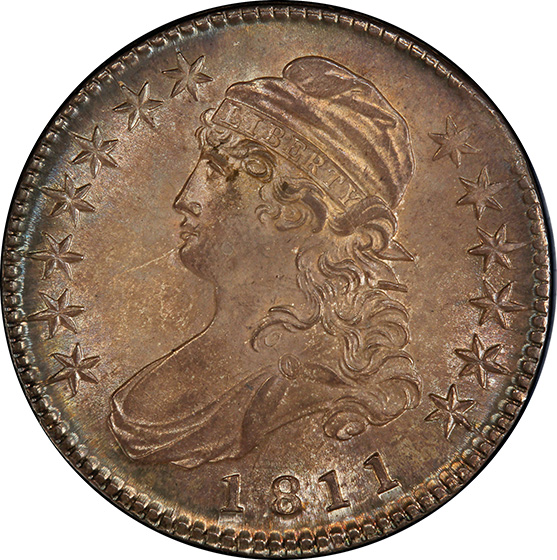 Picture of 1811 CAPPED BUST 50C, SMALL 8 MS66+ 