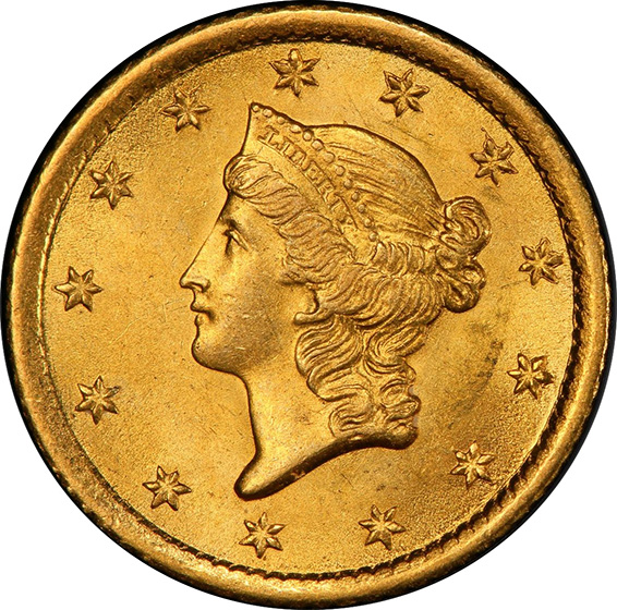 Picture of 1852-O GOLD G$1, TYPE 1 MS63 