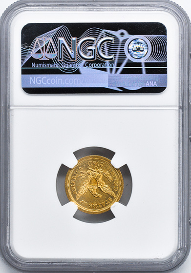 Picture of 1843-O LIBERTY HEAD $2.5, LARGE DATE MS61 