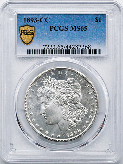 Picture of 1893-CC MORGAN S$1 MS65 