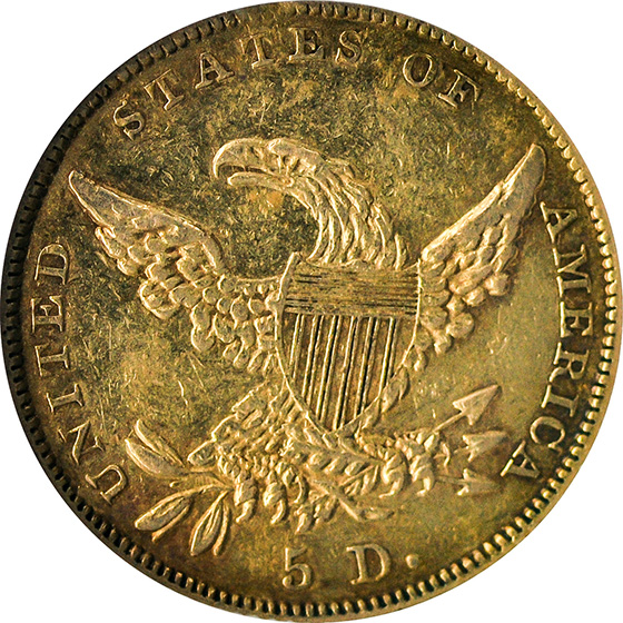 Picture of 1838-C CLASSIC HEAD $5 AU55 