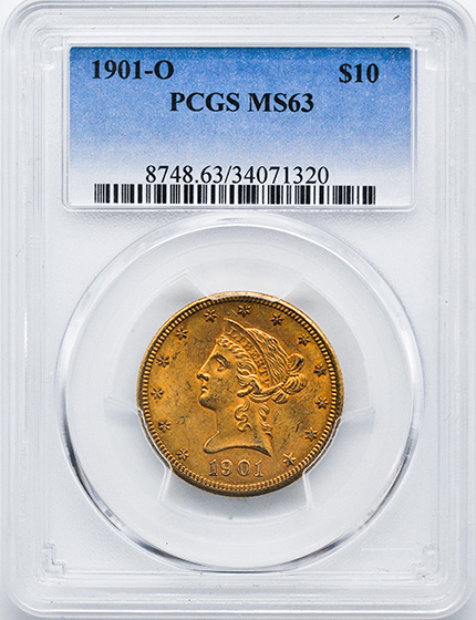 Picture of 1901-O LIBERTY HEAD $10 MS63 