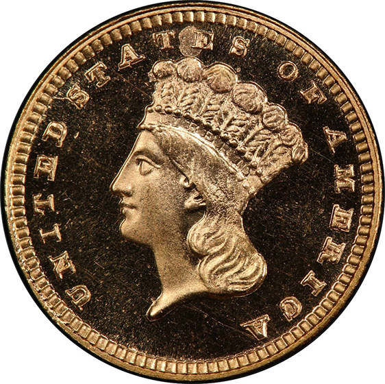 Picture of 1888 GOLD G$1, TYPE 3 PR67 Deep Cameo