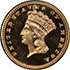 Picture of 1888 GOLD G$1, TYPE 3 PR67 Deep Cameo