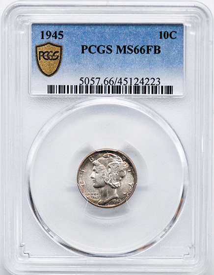 Picture of 1945 MERCURY 10C MS66 Full Bands