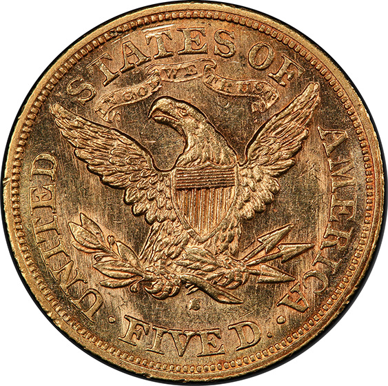 Picture of 1877-S LIBERTY $5 MS60 