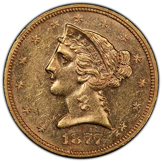 Picture of 1877-S LIBERTY $5 MS60 