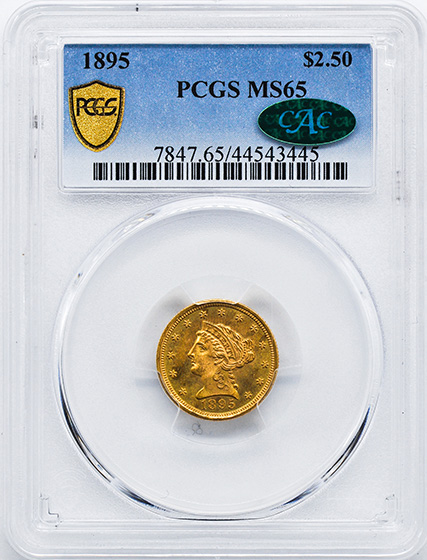 Picture of 1895 LIBERTY HEAD $2.5 MS65 