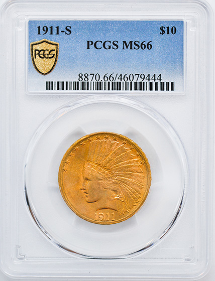 Picture of 1911-S INDIAN $10 MS66 