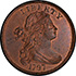 Picture of 1797 DRAPED BUST 1C, REV OF 1797, STEMS MS65+ Red Brown