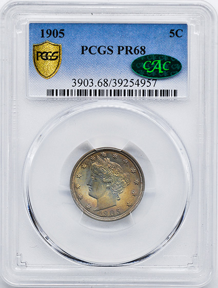 Picture of 1905 LIBERTY 5C PR68 