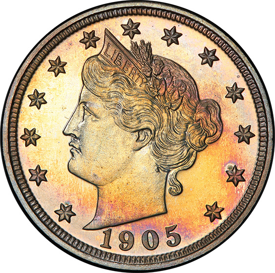 Picture of 1905 LIBERTY 5C PR68 