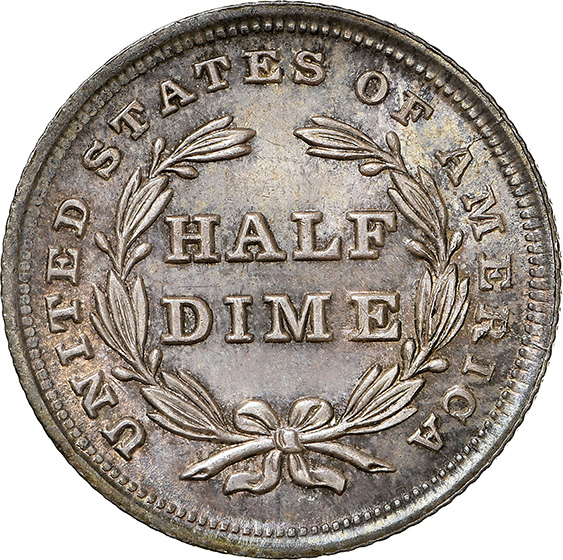 Picture of 1837 LIBERTY SEATED H10C, NO STARS, SMALL DATE MS67+ 