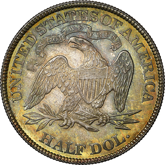 Picture of 1882 LIBERTY SEATED 50C, MOTTO MS68 