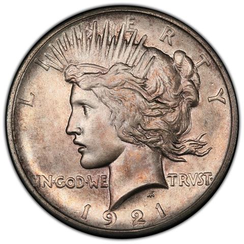 Picture of 1921 PEACE $1, PEACE, SATIN FINISH PR64 