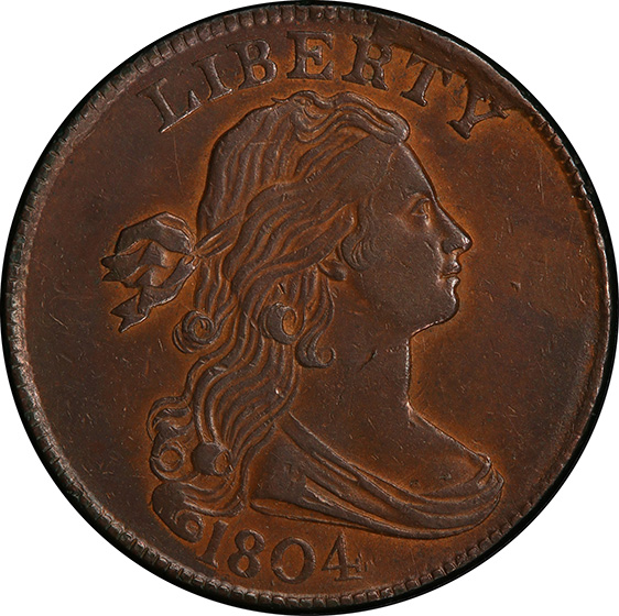 Picture of 1804 DRAPED BUST 1C AU55 Brown