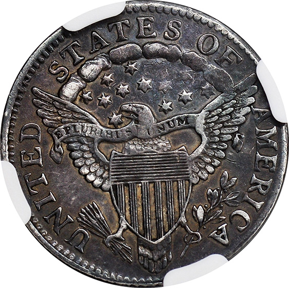 Picture of 1804 DRAPED BUST 10C, 13 STARS REVERSE AU53 