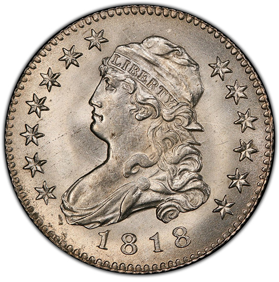 Picture of 1818/5 CAPPED BUST 25C MS66 