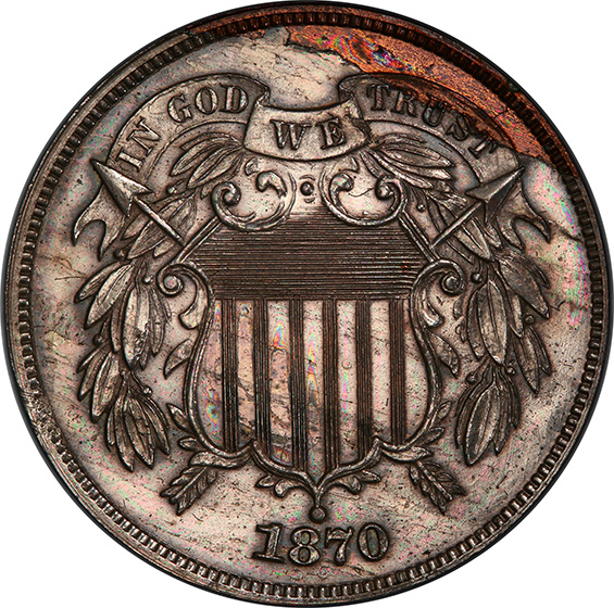 Picture of 1870 2C J-793 PR62 