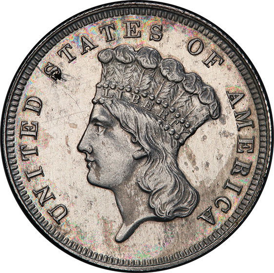 Picture of 1885 $3 J-1753 PR63 